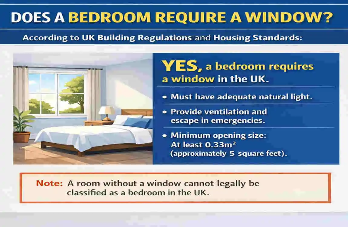 does a bedroom require a window uk