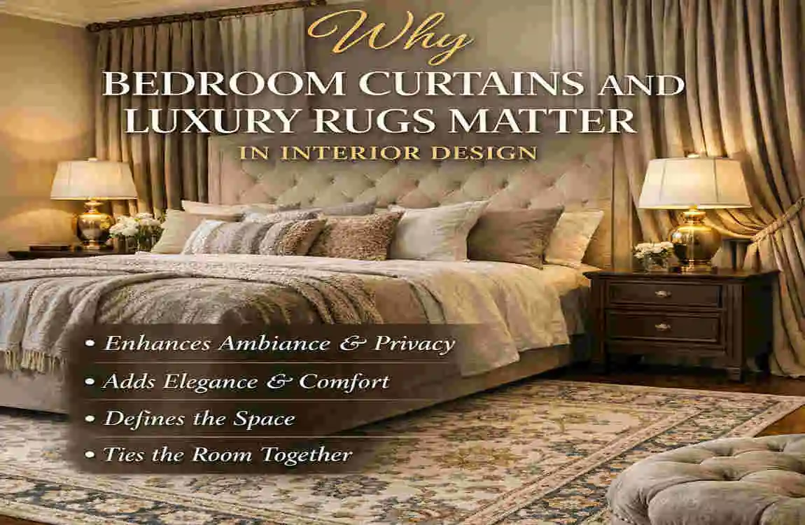 curtains for bedroom and luxury rug