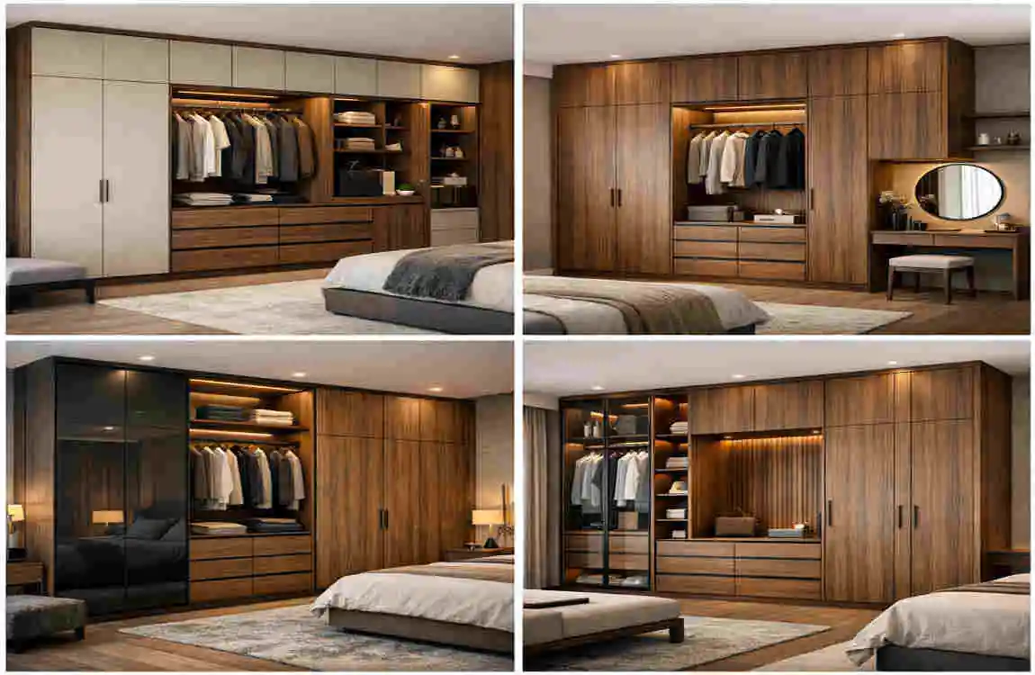 master bedroom wooden wardrobe design