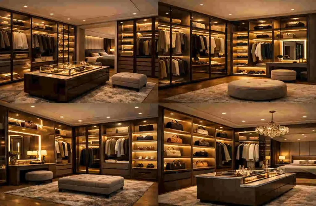 Smart Wardrobe Lighting Ideas for Luxury Bedrooms luxury bedroom wardrobe light idea