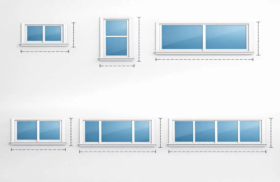 bedroom window size in feet