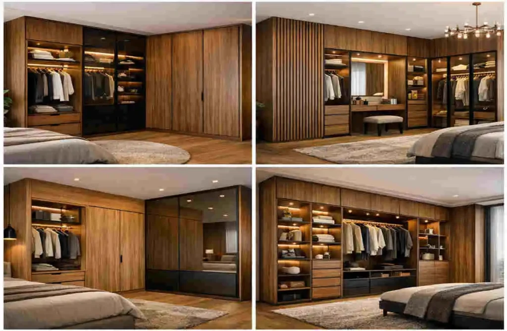 Trending Wooden Wardrobe Designs for Master Bedrooms master bedroom wooden wardrobe design